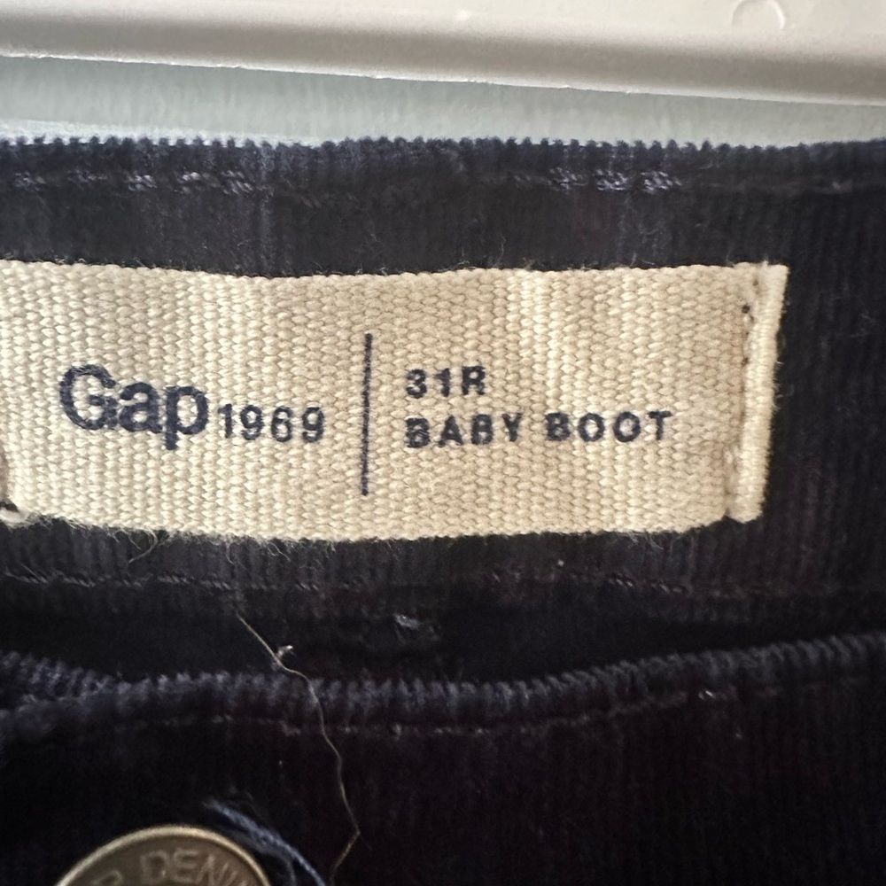 Gap Corduroy Navy Boot Cut‎ pants. Size 31R. - Picture 7 of 11